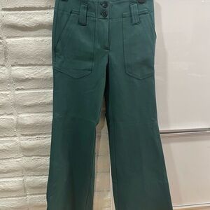 Maeve Green Wide-Leg Pants